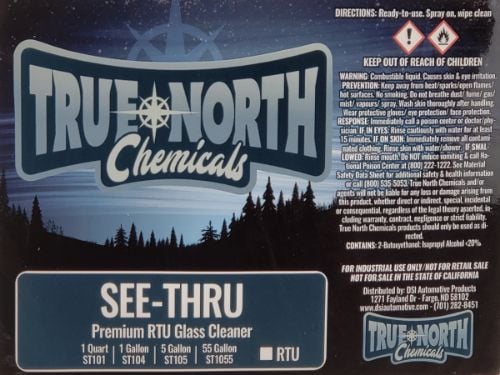Picture of True North Secondary Label - See-Thru Premium Glass Cleaner - RTU