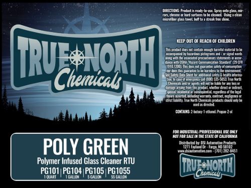 Picture of True North Secondary Label - Poly Green Glass Cleaner (D)