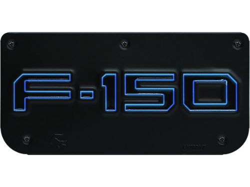 Picture of Truck Hardware Gatorback Single Plate - Black Anodized F150 Blue Outline For 12" Flaps
