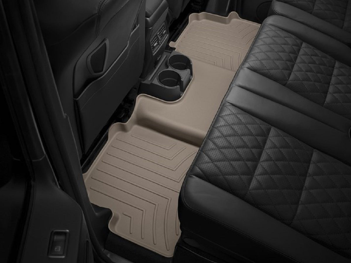 WeatherTech FloorLiner HP Floor Mats – 2nd Row Tan – Custom Fit For Select Vehicles – 452353